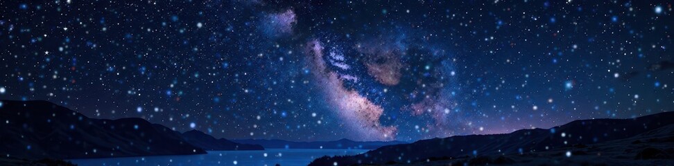 Fototapeta premium Inky black canvas brimming with countless stars , astronomy, image