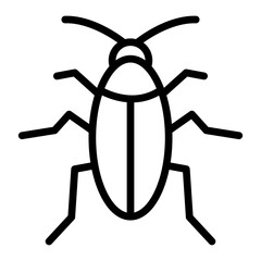 Cockroach Vector Line Icon Design