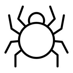 Spider Vector Line Icon Design