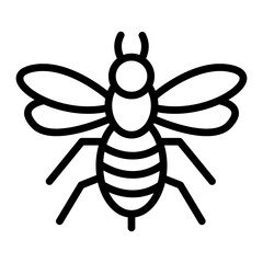 Hornet Vector Line Icon Design