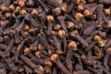 Full Frame View of Aromatic Cloves in Rich Brown Tones