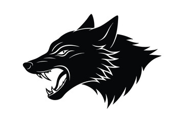 wolf head vector