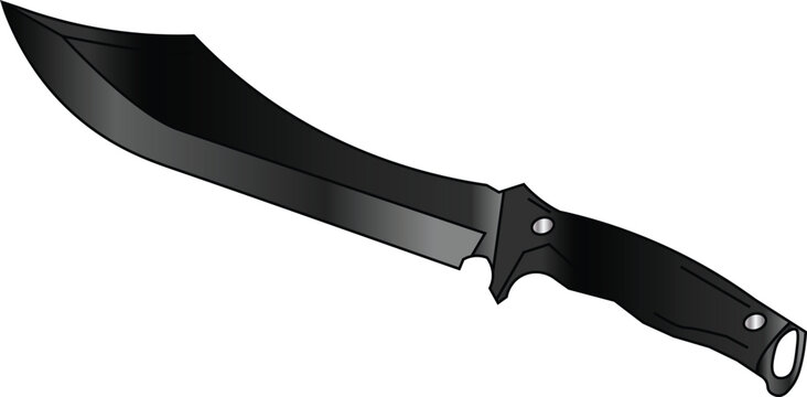 the illustration of combat knife for military purpose.