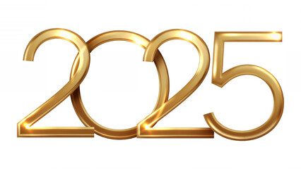 Stylish Gold 2025 Design for New Year Celebrations
