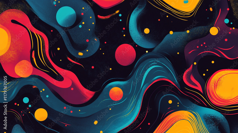 Poster abstract waves of paper create design background with flowing wavy shapes