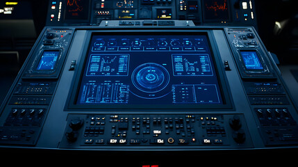 Obraz premium Futuristic Control Panel 3D Illustration
