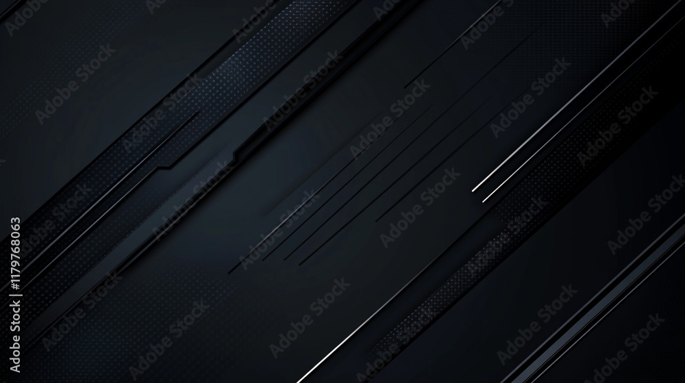 Poster the backdrop features a dark setting adorned with vector stripes in a bevel style, black background 