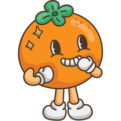 a vector of a cute orange smiling