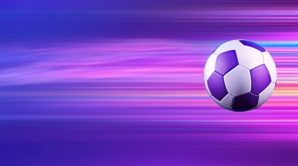 Obraz premium Dynamic soccer ball against a colorful, abstract background, depicting movement and energy in sports design.