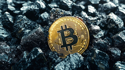 Bitcoin Mining: A Golden Coin Amidst Coal. Cryptocurrency, Blockchain Technology, and Digital Finance