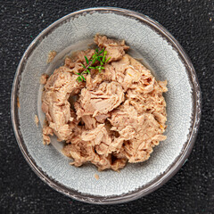 canned tuna fish seafood snack aperitif fresh tasty food dish delicious gourmet food pescetarian diet background on the table rustic food top view copy space vegetarian food 
