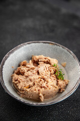 canned tuna fish seafood snack aperitif fresh tasty food dish delicious gourmet food pescetarian diet background on the table rustic food top view copy space vegetarian food 