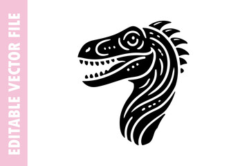 image of a dinosaur vector design silhouette illustration