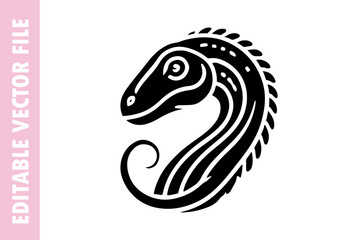 black dinosaur vector design