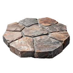 Natural Flat Stone Platform with Unique Texture and Earthy Colors