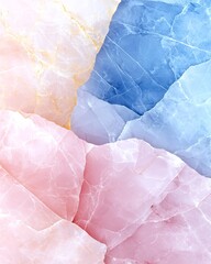 Obraz premium Abstract Pastel Pink Blue and Beige Marble Texture Background