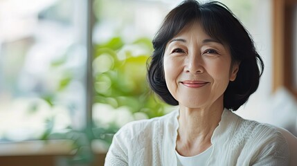 Portrait of a Smiling Mature Woman