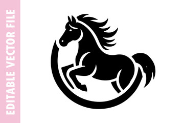 horse silhouette vector design