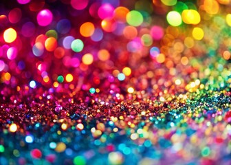 Macro Cheer Backgrounds: Sparkling Glitter & Confetti Close-Up