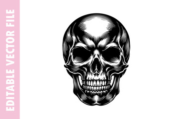 Obraz premium skull and crossbones, skull vector silhouette illustration