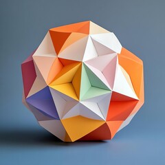 Obraz premium Abstract Geometric Paper Sculpture