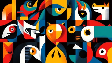 Geometric Animal Portraits