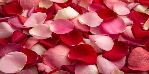 Rose Petals on Orange Background