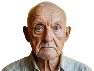 Close-up portrait of an elderly man, Transparent Background PNG