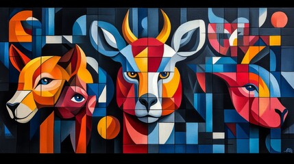 Geometric Animal Portraits