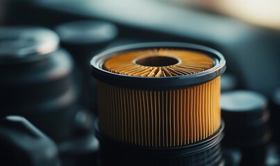 Car engine oil filter close-up (1)