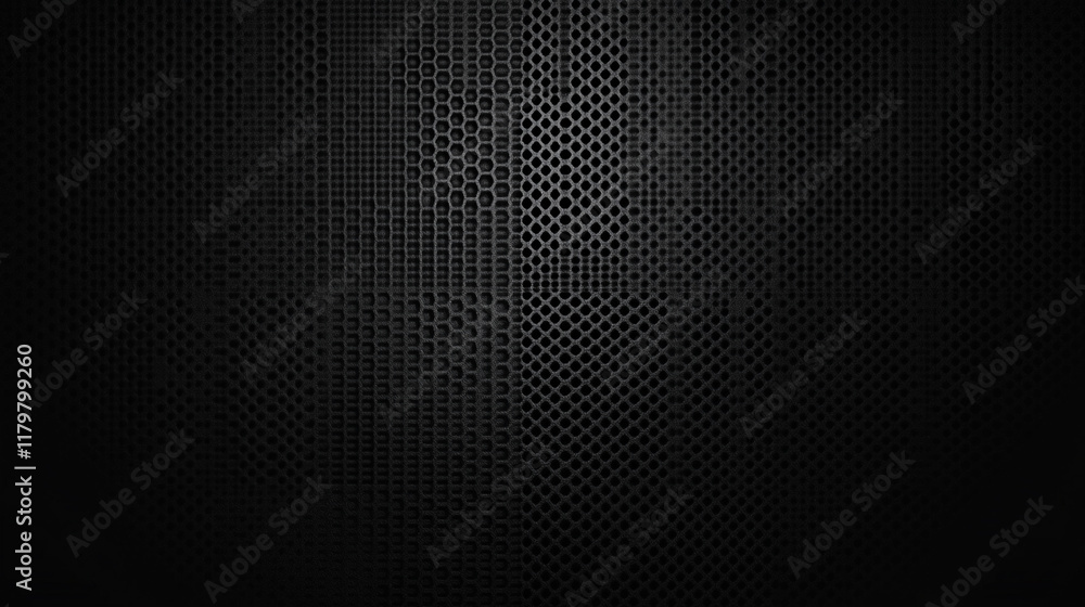 Poster black metal grid seamless dot pattern. circle mesh pattern texture background