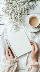 The female hands with a notebook. A close-up of female hands writing in a notebook, representing thoughtfulness and creativity. HD phone wallpaper.