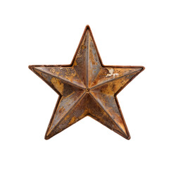 Obraz premium Rustic Metal Star: A vintage-inspired, weathered metal star with a rustic charm, adding a touch of farmhouse chic to any space. 