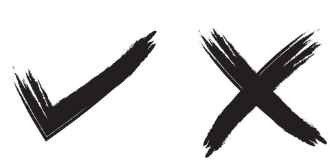 Obraz premium Simple hand-drawn cross on a clean white background