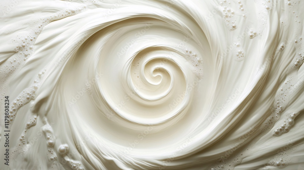 Aufkleber creamy swirl of whipped cream creating a smooth and visually appealing texture