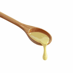 Concept of tasty food with tahini sauce isolated vector illustration (1)