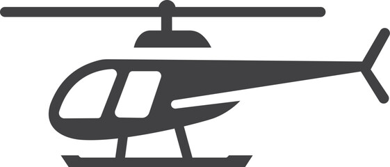 helicopter icon isolated on white background