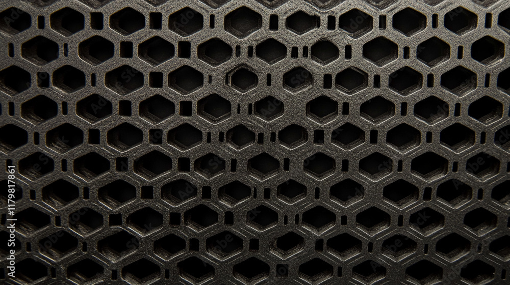 Poster abstract hexagonal pattern with a gradient and light effects, suitable for backgrounds. industrial b