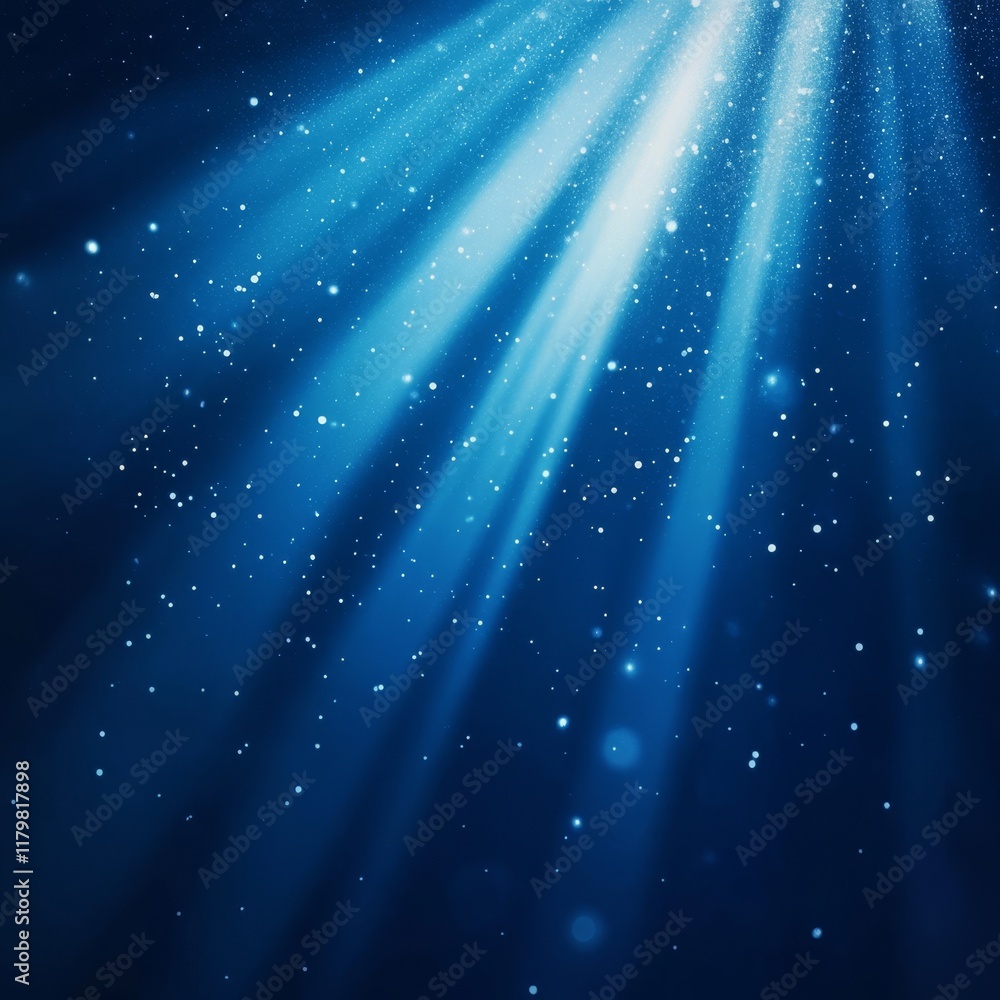 Aufkleber this abstract background features captivating blue light rays, ideal for science and technology them
