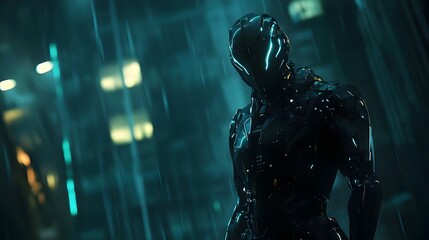 A hyper-realistic humanoid robot. oncept of artificial intelligence, advanced robotics, and futuristic androids with human-like cognition and technological precision/