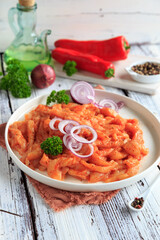 Gyros Geschnetzeltes pikant gwürzt