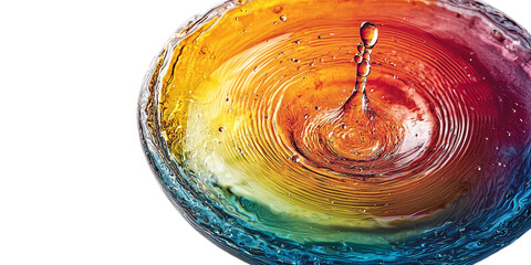 Fototapeta premium Vibrant Water Splash with Ripples and Droplet Isolated on transparent background