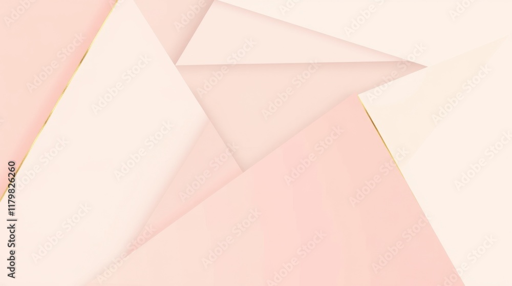 Poster abstract geometric shapes create a harmonious blend of soft pastel colors in a modern design
