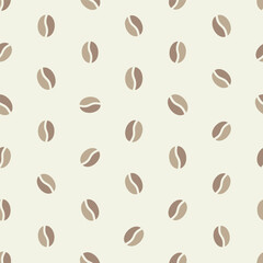 Coffee bean toss seamless vector pattern brown beige and pink tan, scrapbooking, wallpaper, textile