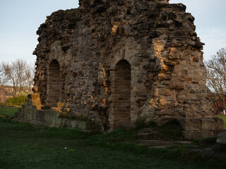 Sandal castle ruins in Yorkshire wide landscape  © Angela