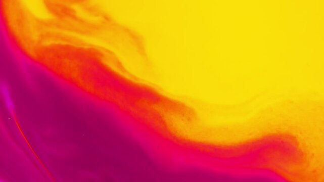 Abstract colors yellow and purple create strong contrast by combining with each other in a rotational movement.