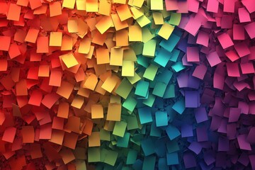 Colorful Paper Notes Background with Rainbow Gradient Design