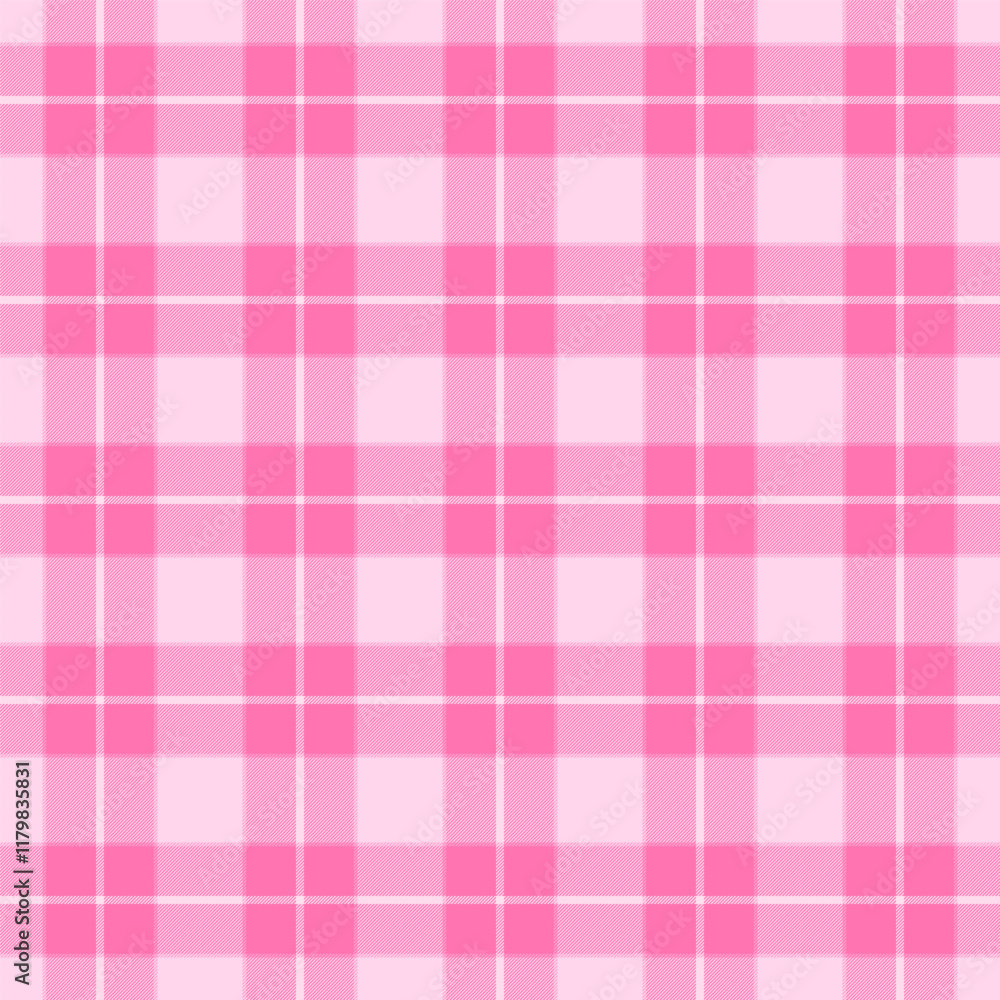 Wall mural plaid pattern with twill weave in pink.tartan check seamless pattern.vector illustration geometric b