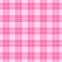 Plaid pattern with twill weave in pink.Tartan check seamless pattern.Vector illustration geometric background for fabric and paper.