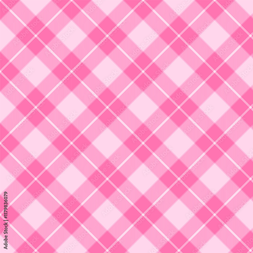 Poster plaid pattern with twill weave in pink.tartan check seamless pattern.vector illustration geometric b